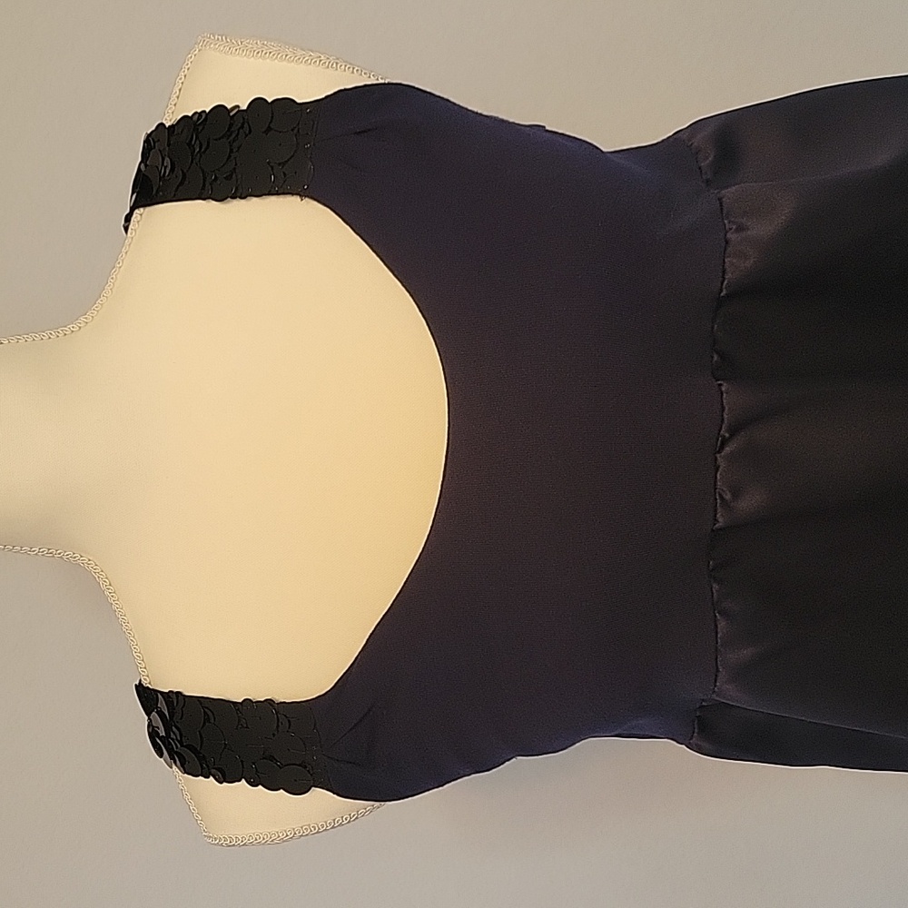 Simply Vera Vera Wang Navy Dress with Sequin Straps ,Size 4 - Picture 5 of 9